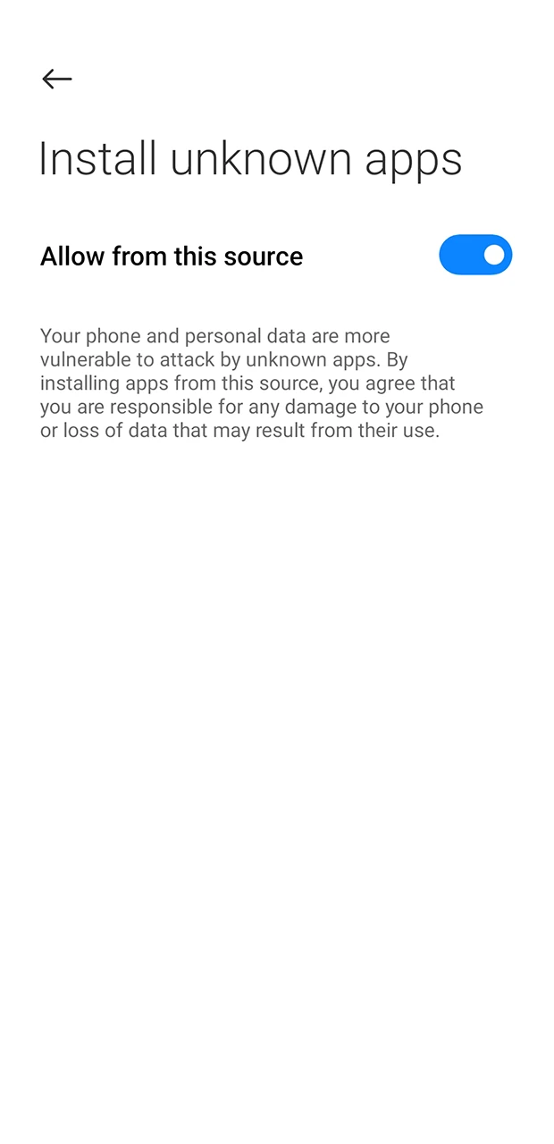 Configure your device before installing the Batery application.