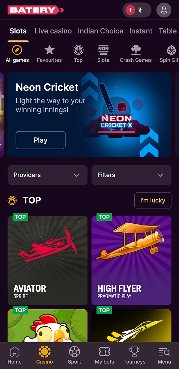 Try out the slot from Batery, which is popular among casino users.