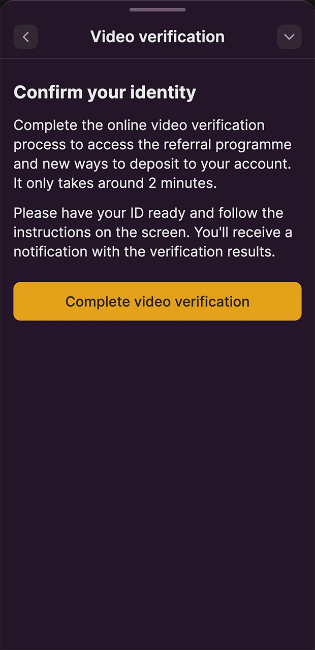 Confirm your identity to unlock the full functionality of the Batery website.