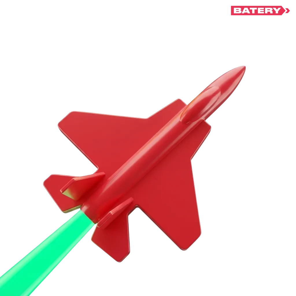 Red airplane in Batery Aviator crash game interface, multiplier rising as Indian player times cash out decision