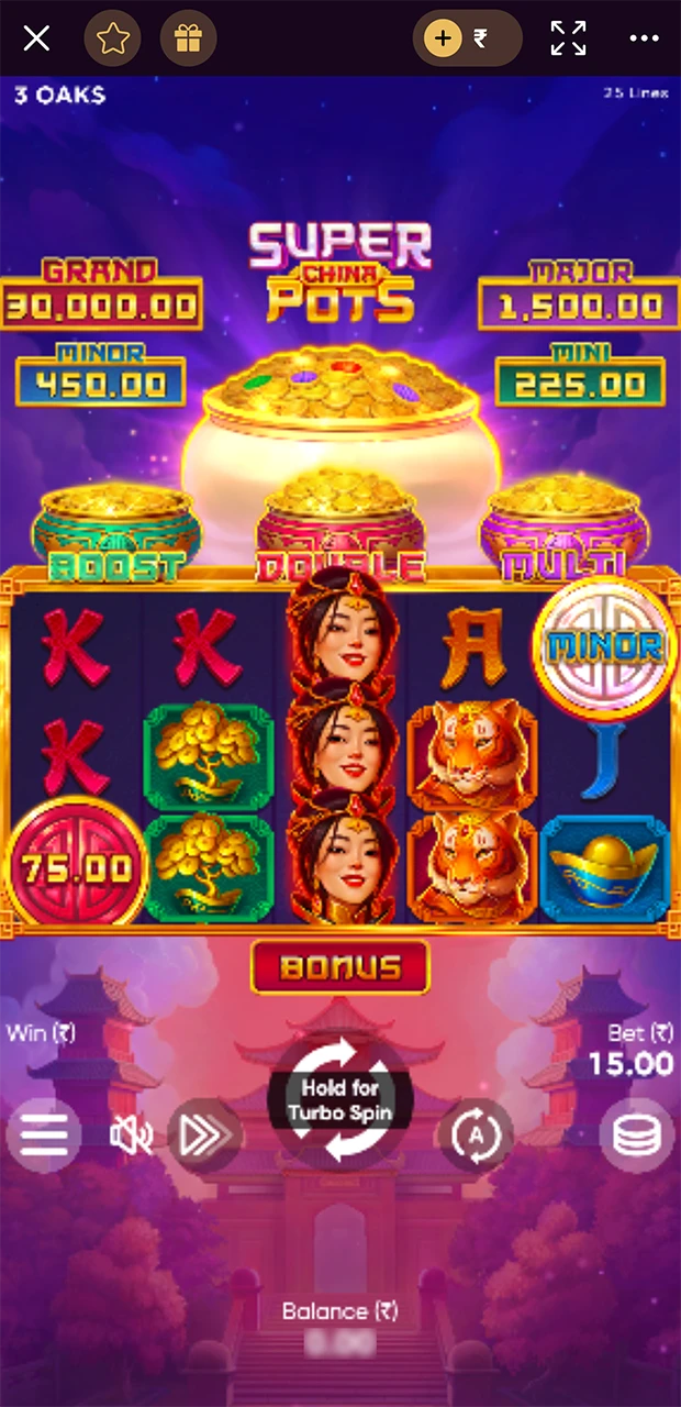 Make your first spin in a slot game on the Batery casino website.