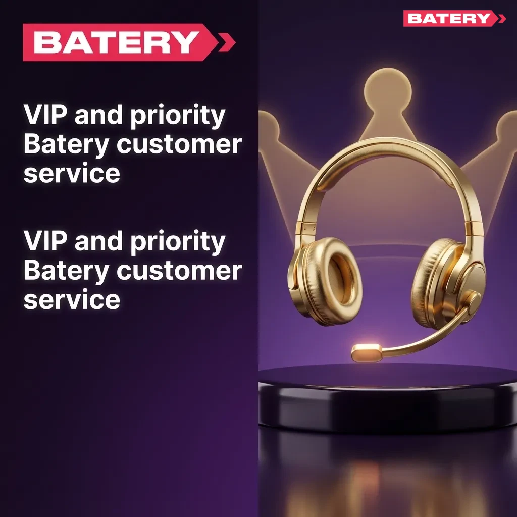 Illustration of VIP Batery customers receiving priority support via phone, chat, and email with fast response times