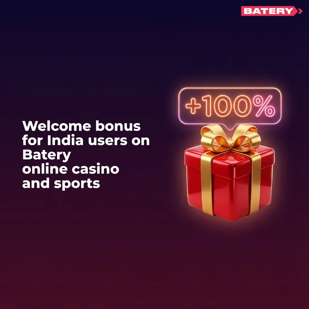 Promotional banner for Batery India welcome bonus: 500% up to ₹150,000 plus 430 free spins for new casino and sports users